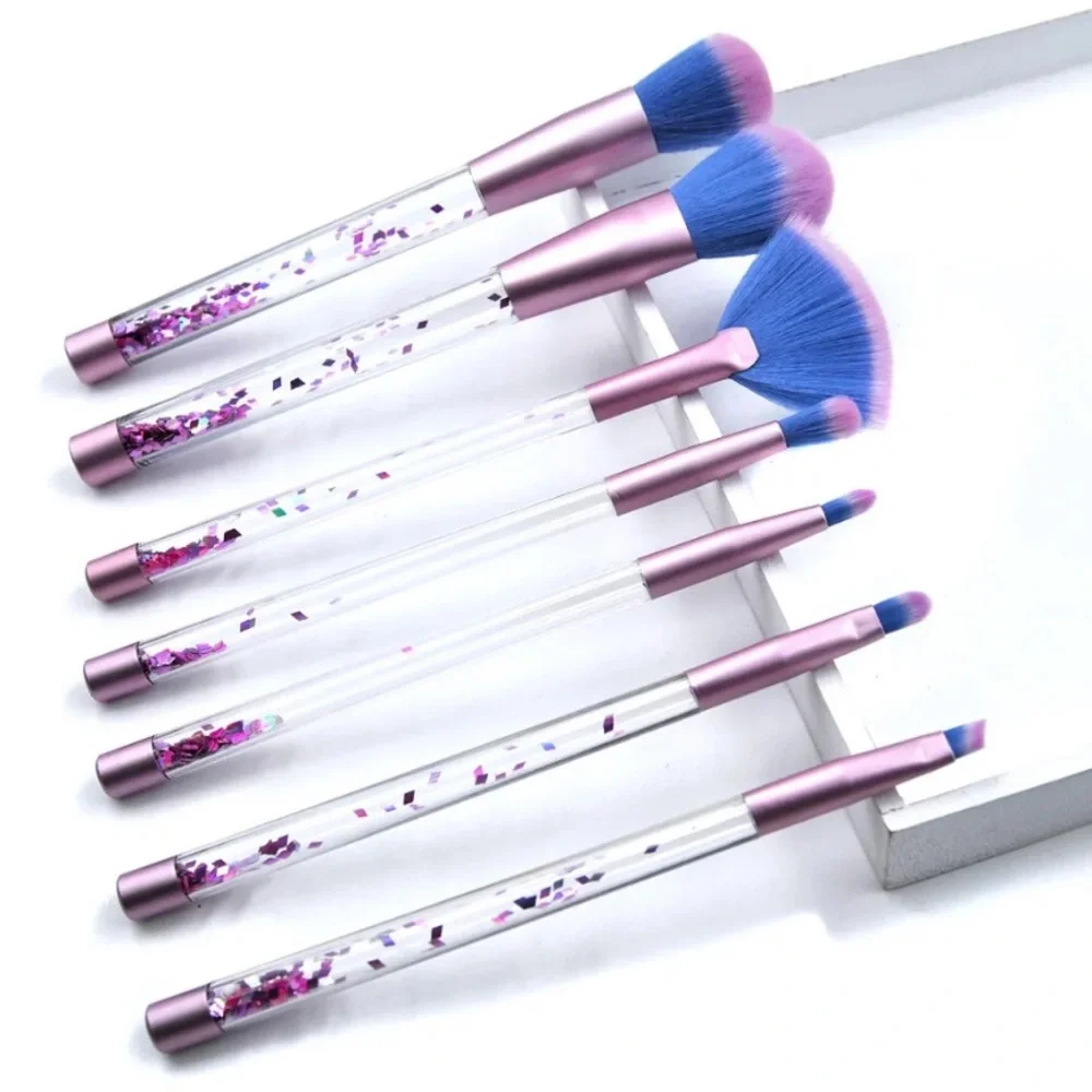 7pcs Crystal Makeup Brushes Kit + Case - Picture 4 of 11